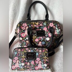 Beauty And The Beast BELLE Loungefly Disney matching purse and wallet